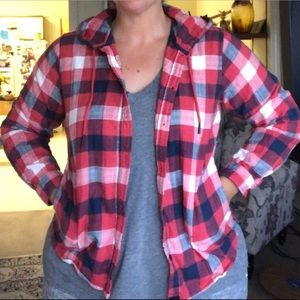 L.L. Bean button up cotton hoodie